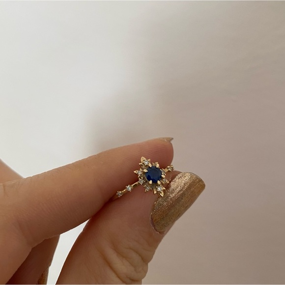 Sofia Zakia/Catbird - Sapphire & Diamond Termina Ring - Picture 8 of 8